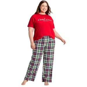 Wondershop Multi Colored Plaid Microfleece Pajama Pants Size 3X